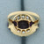 Vintage Amethyst and Seed Pearl Ring in 14k Yellow Gold