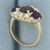 Vintage Amethyst and Seed Pearl Ring in 14k Yellow Gold