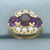 Vintage Amethyst and Seed Pearl Ring in 14k Yellow Gold