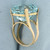 AAA Aquamarine Solitaire Ring in 18k Yellow Gold