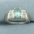 Paraiba Tourmaline and Diamond Ring in 18k White Gold