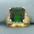AAA Green Tourmaline Ring in 18k Yellow Gold
