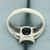 Cushion Cut Natural Spinel and Diamond Ring in 18k White Gold