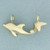 Diamond Dolphin Pendant in 14k Yellow Gold