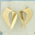 Satin and High Polish Abstract Design Earrings in 14k Yellow Gold