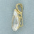 Large Pear Cut CZ Pendant in 14k Yellow Gold