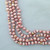 Baroque Pink Pearl and Gold Ball Bead Double Strand Necklace