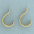 J-Hoop Rope Design Stud Earring Jacket Enhancers in 14k Yellow Gold