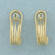 J-Hoop Rope Design Stud Earring Jacket Enhancers in 14k Yellow Gold