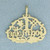 Number One #1 Godmother Pendant in 14k Yellow Gold