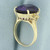 Amethyst and Diamond Statement Ring in 14k Yellow Gold