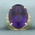 Amethyst and Diamond Statement Ring in 14k Yellow Gold