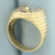 Mens Ruby and Diamond Lucky Horseshoe Ring in 14k Yellow Gold