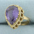 Color Changing Lab Alexandrite Ring in 14k Yellow Gold