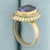 Color Changing Lab Alexandrite Solitaire Ring in 14k Yellow Gold