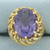Color Changing Lab Alexandrite Ring in 14k Yellow Gold