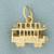 3D San Francisco Cable Car Charm in 14k Yellow Gold