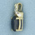 Lab Sapphire and Diamond Pendant in 10k Yellow Gold