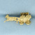 Mechanical Bermuda Horse and Carriage Charm in 14k Yellow Gold