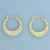 Twisting Design Hoop Earrings in 14k Yellow Gold