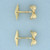 Vintage Gold Ball Infinity Design Cufflinks in 14k Yellow Gold