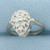 Diamond Pear Shaped Ring in 14k White Gold