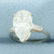 Pear CZ Ring in 14k White Gold