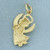 Angel Charm or Pendant in 14k Yellow Gold