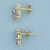 Tanzanite and Diamond Earrings in 10k Yellow Gold