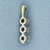 3-Stone Past Present Future Diamond Pendant in 18k White Gold