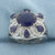 Tanzanite and Diamond Statement Ring in 10k White Gold