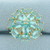 Blue Tourmaline Flower Ring in 10k Yellow Gold