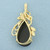Petrified Wood Pendant in 14k Yellow Gold