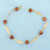Orange Goldstone Bracelet in 14k Yellow Gold