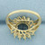London Blue Topaz Sunburst Ring in 14K Yellow Gold
