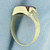 Antique Lab Ruby Solitaire Ring in 14k Yellow Gold