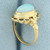 Opal Solitaire Ring in 14k Yellow Gold