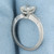 Antique Asscher Cut Diamond Solitaire Engagement Ring in Platinum
