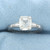 Antique Asscher Cut Diamond Solitaire Engagement Ring in Platinum