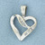 Diamond Heart Pendant in 10k White Gold