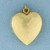 Puffy Heart Hammered Finish Pendant in 14k Yellow Gold