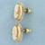Vintage Shell Cameo Earrings in 14k Yellow Gold