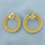 Braided Circle Earrings in 14k Yellow Gold
