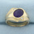 Amethyst and Diamond Ring in 14k Yellow Gold