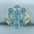 Swiss Blue Topaz Statement Ring in 10k Yellow Gold