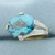 Topaz and Diamond Ring in 10k Yellow and White Gold