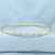 Tanzanite and Diamond Bangle Bracelet in 10k Yellow Gold