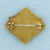 Vintage Esso Diamond Safe Driving 20 Years Pin in 10k Yellow Gold