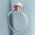 Pink Sapphire and Pearl Toi et Moi Ring in 10k White Gold