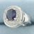 Tanzanite and Diamond Statement Ring in 10k White Gold